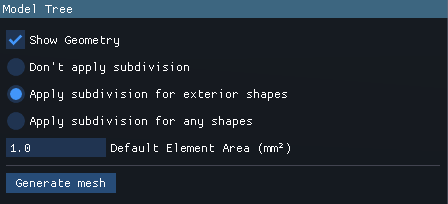 PMSM Mesh properties